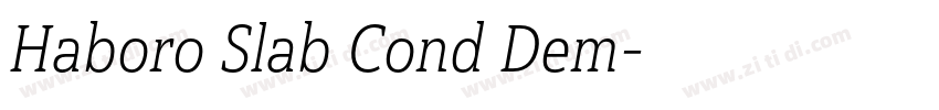 Haboro Slab Cond Dem字体转换